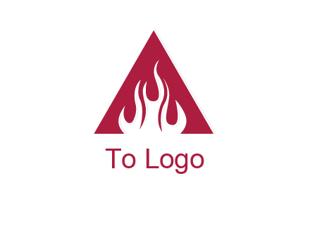 fire inside letter a logo