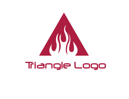 fire inside letter a logo