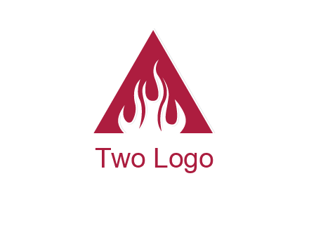 fire inside letter a logo