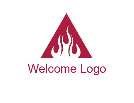 fire inside letter a logo