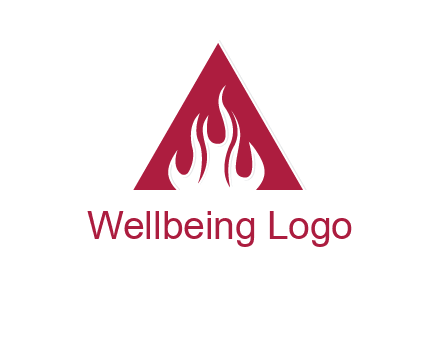 fire inside letter a logo