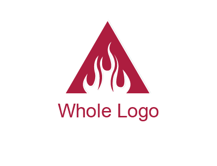 fire inside letter a logo