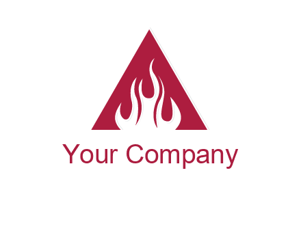 fire inside letter a logo