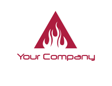 fire inside letter a logo