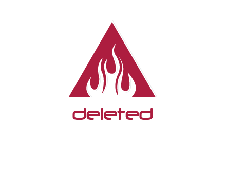 fire inside letter a logo