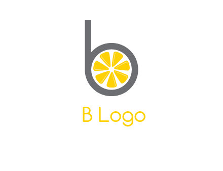 lemon inside letter b logo
