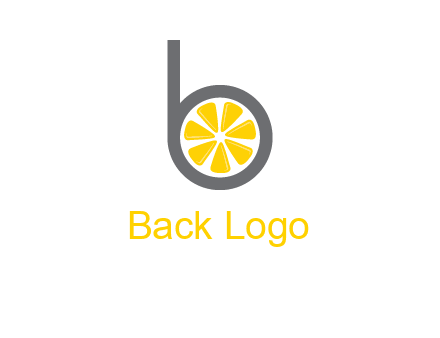 lemon inside letter b logo