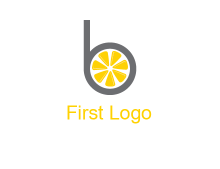 lemon inside letter b logo