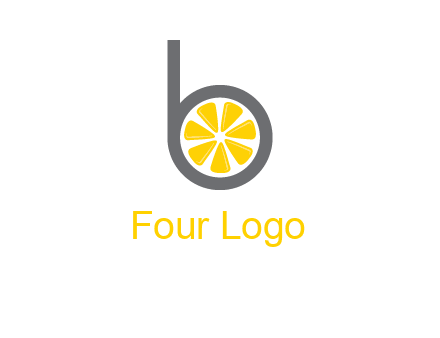 lemon inside letter b logo