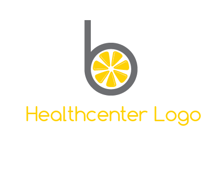 lemon inside letter b logo