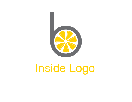 lemon inside letter b logo