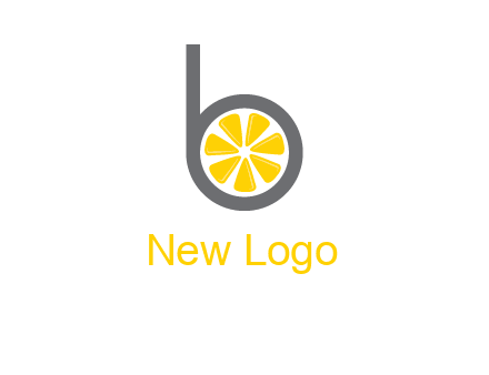 lemon inside letter b logo