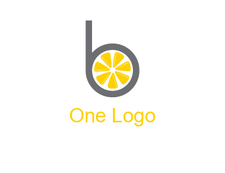 lemon inside letter b logo