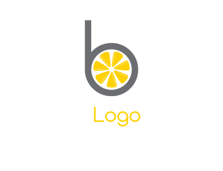 lemon inside letter b logo