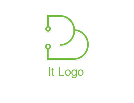 letter b made of tech wires logo