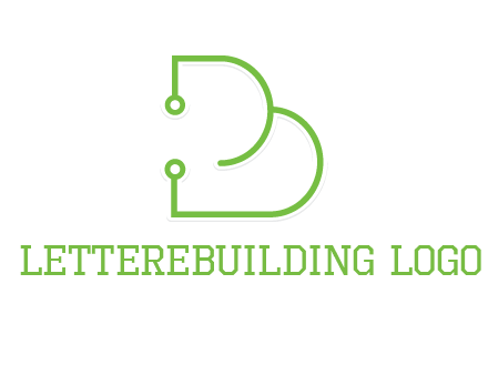 letter b made of tech wires logo