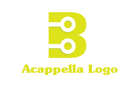 technology wires in letter b logo