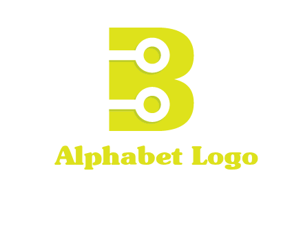 technology wires in letter b logo
