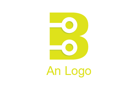 technology wires in letter b logo