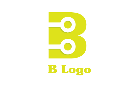 technology wires in letter b logo