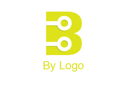 technology wires in letter b logo