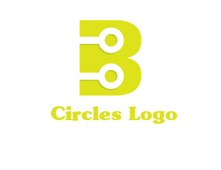 technology wires in letter b logo