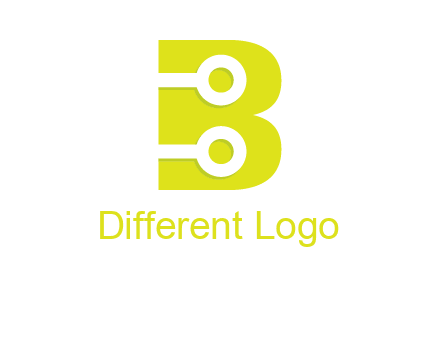 technology wires in letter b logo