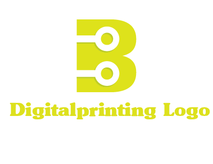technology wires in letter b logo