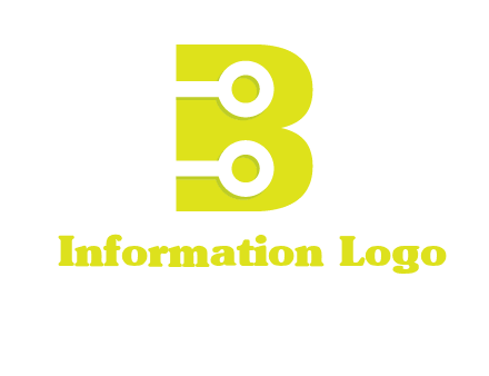 technology wires in letter b logo