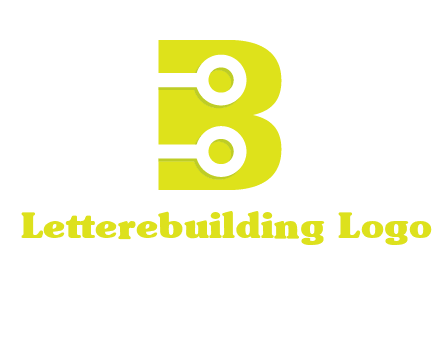 technology wires in letter b logo