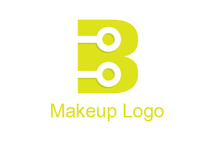 technology wires in letter b logo