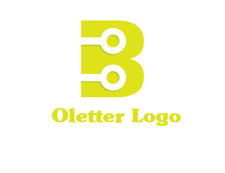technology wires in letter b logo