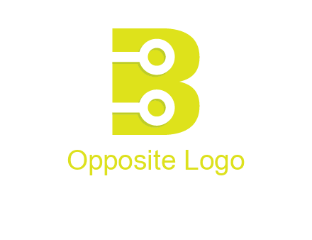 technology wires in letter b logo