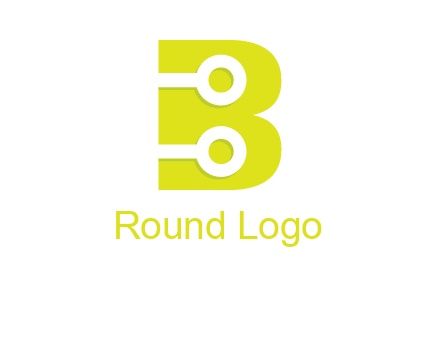 technology wires in letter b logo