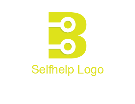 technology wires in letter b logo