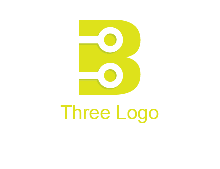 technology wires in letter b logo