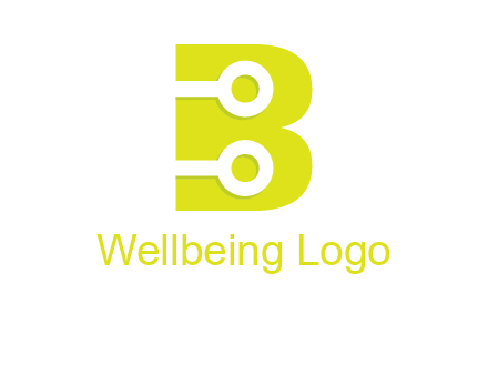 technology wires in letter b logo