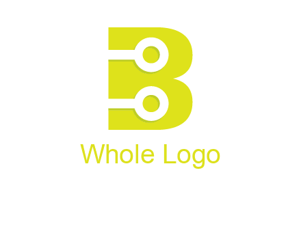 technology wires in letter b logo