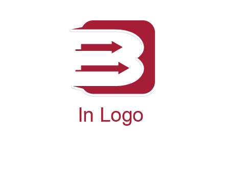 letter b placed in front of rounded square with arrows logo