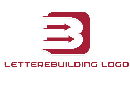 letter b placed in front of rounded square with arrows logo