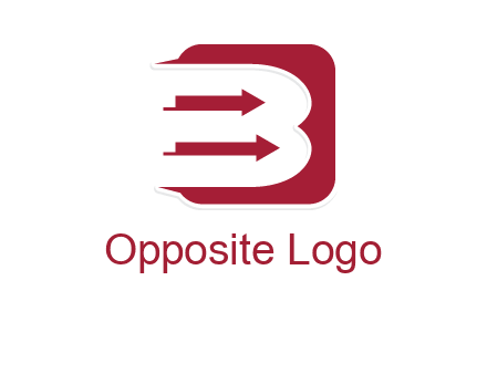 letter b placed in front of rounded square with arrows logo