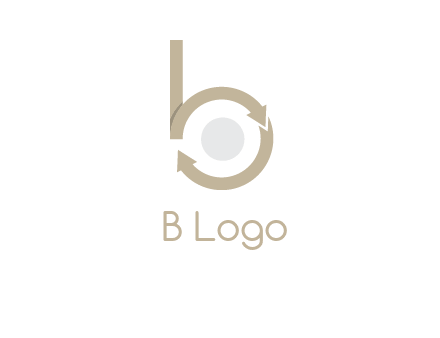 arrows forming letter b logo