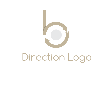 arrows forming letter b logo