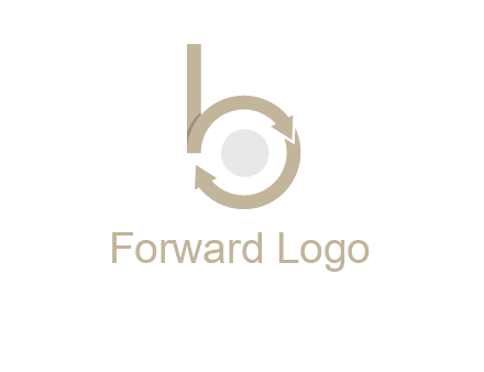 arrows forming letter b logo