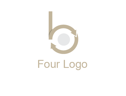 arrows forming letter b logo