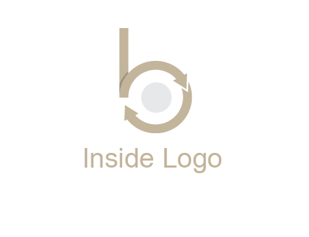 arrows forming letter b logo