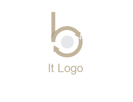 arrows forming letter b logo