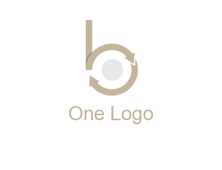 arrows forming letter b logo
