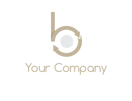 arrows forming letter b logo