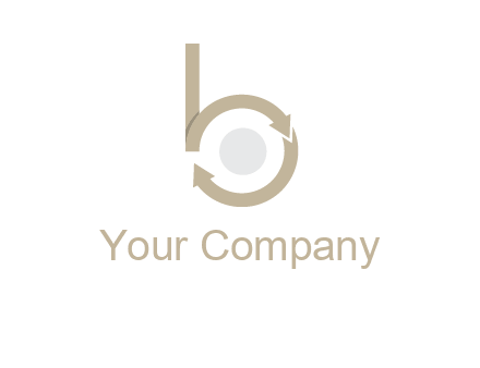arrows forming letter b logo